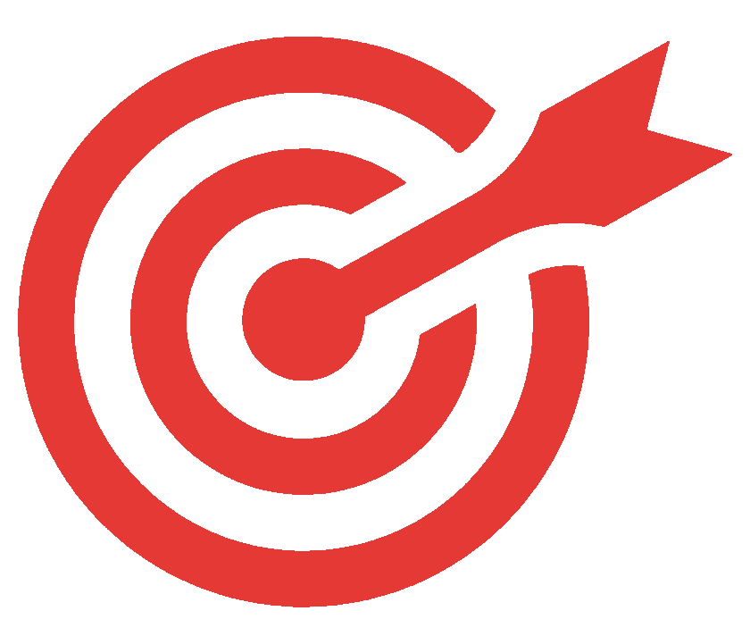 Target and arrow representing the mission