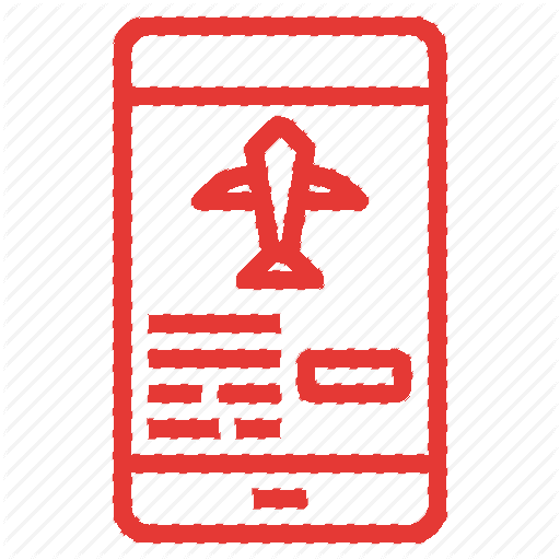 Mobile flight check-in icon